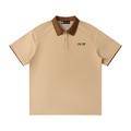 Contrast Collar Raglan Polo Shirt
